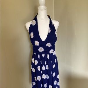 Blue Daisy halter dress